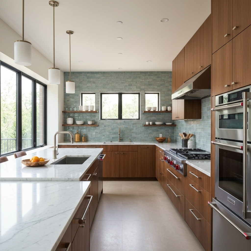 Moderní kuchyně v rodinném domě