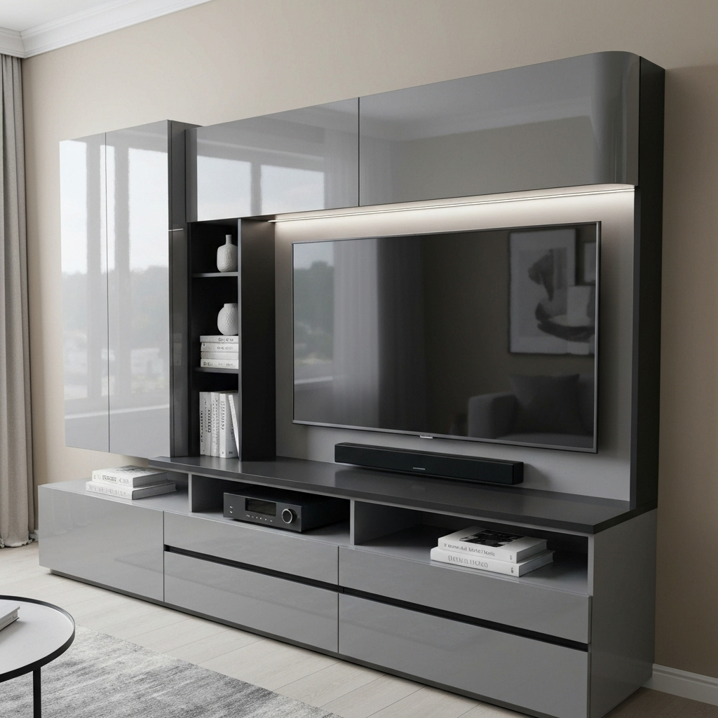 Obývací stěna s TV